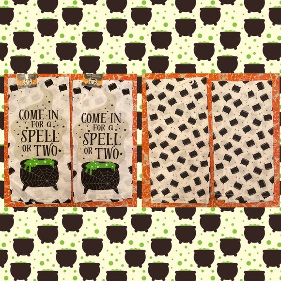 Halloween Witch Kitchen Towels, Witch Tier Tray Decor & Witch Wall Decor Signs - Picture 5 of 16